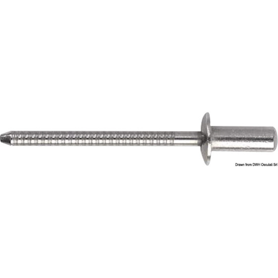 Rivets en inox, tête normale. 
