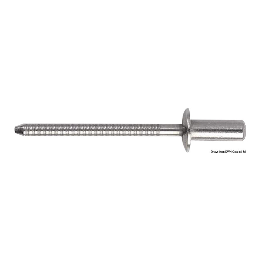 Rivets en inox, tête normale. 