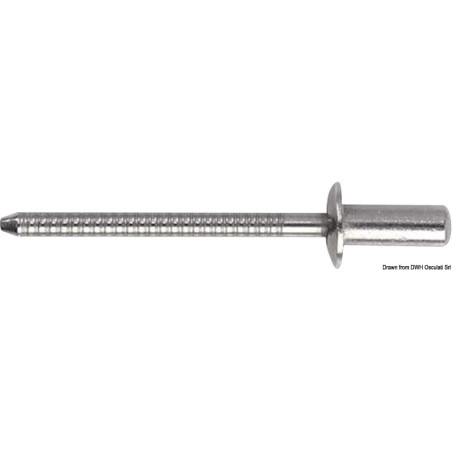 Rivets en inox, tête normale.