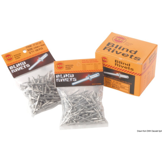 Rivets en inox, tête normale 