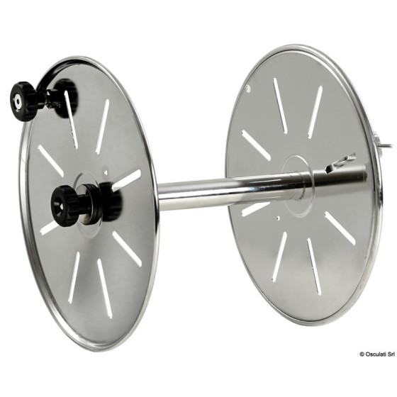 Enrouleur de cordages en inox poli 