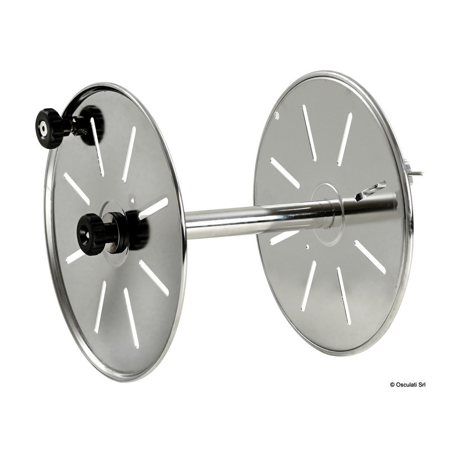 Enrouleur de cordages en inox poli 