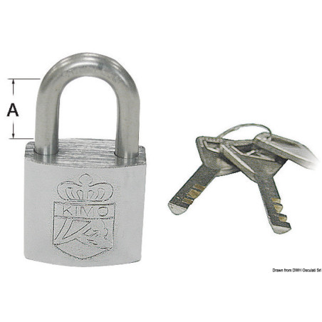 Set 4 cadenas pour l'environnement marin avec une clé seulement, système de sécurité ABLOY