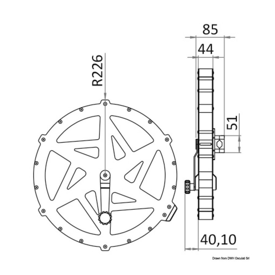 Enrouleur de ruban très résistant en acier inox DOUGLAS MARINE Evo Reel 