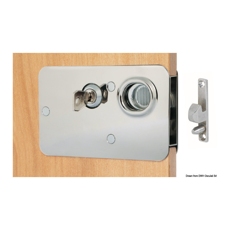 Serrure pour portes coulissantes universelle D/G 