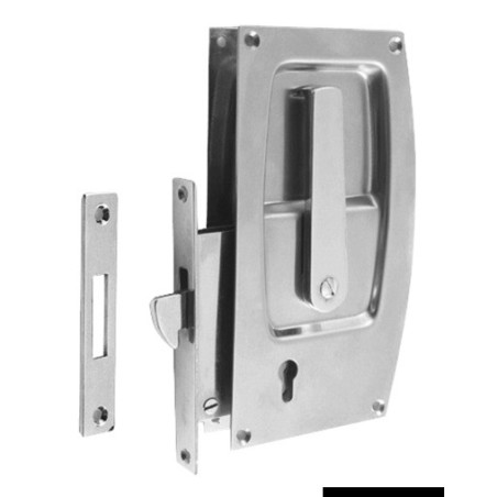 Serrure encastrée, porte coulissante