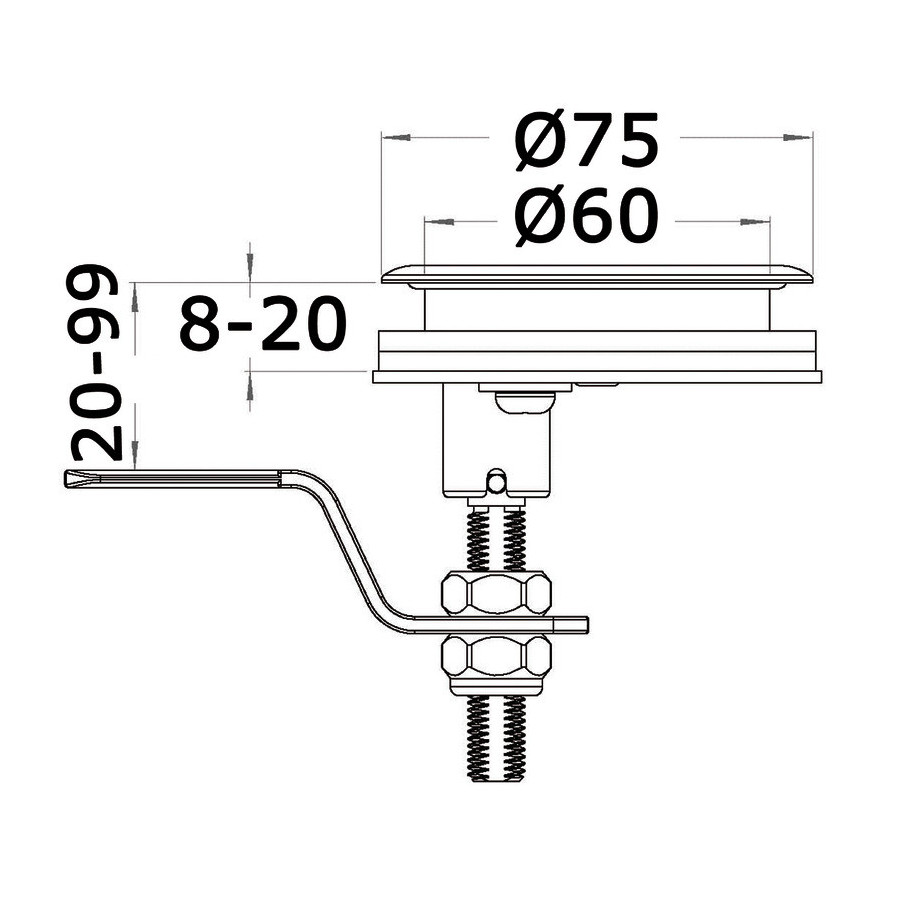 Lève-plancher/bloque-plancher Cam Latch 75 mm 