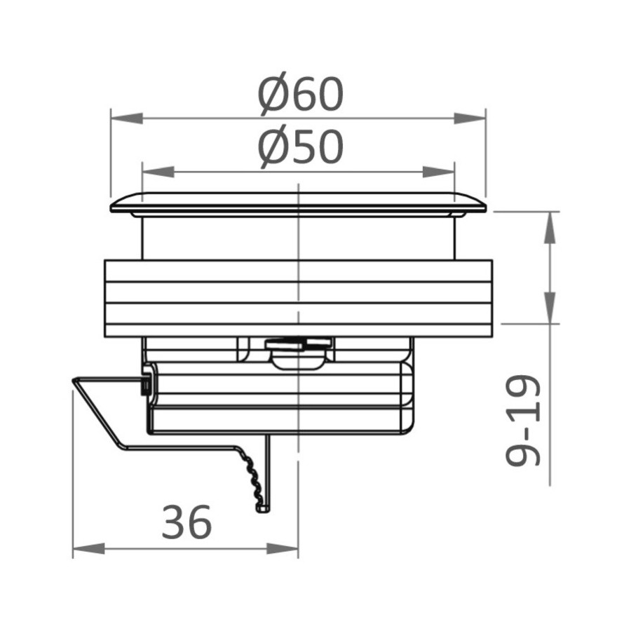 Lève-plancher Eclipse PUSH LOCK (serrure à poussoir) 