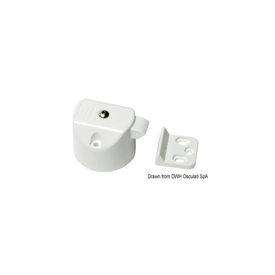 Déclics Push Knob pour portes et tiroirs "Sugatsune Pkl-08" Variante ou Accessoires Réduit:plastique blanc *38.185.01* Qté : 3