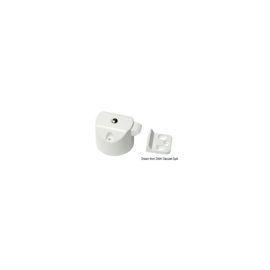 Déclics Push Knob pour portes et tiroirs "Sugatsune Pkl-08" Variante ou Accessoires Réduit:plastique blanc *38.185.01* Qté : 3