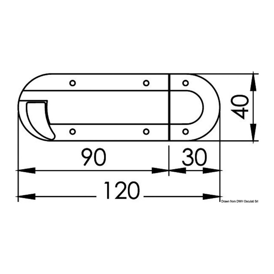 Bloque-porte à ressort en laiton chromé 
