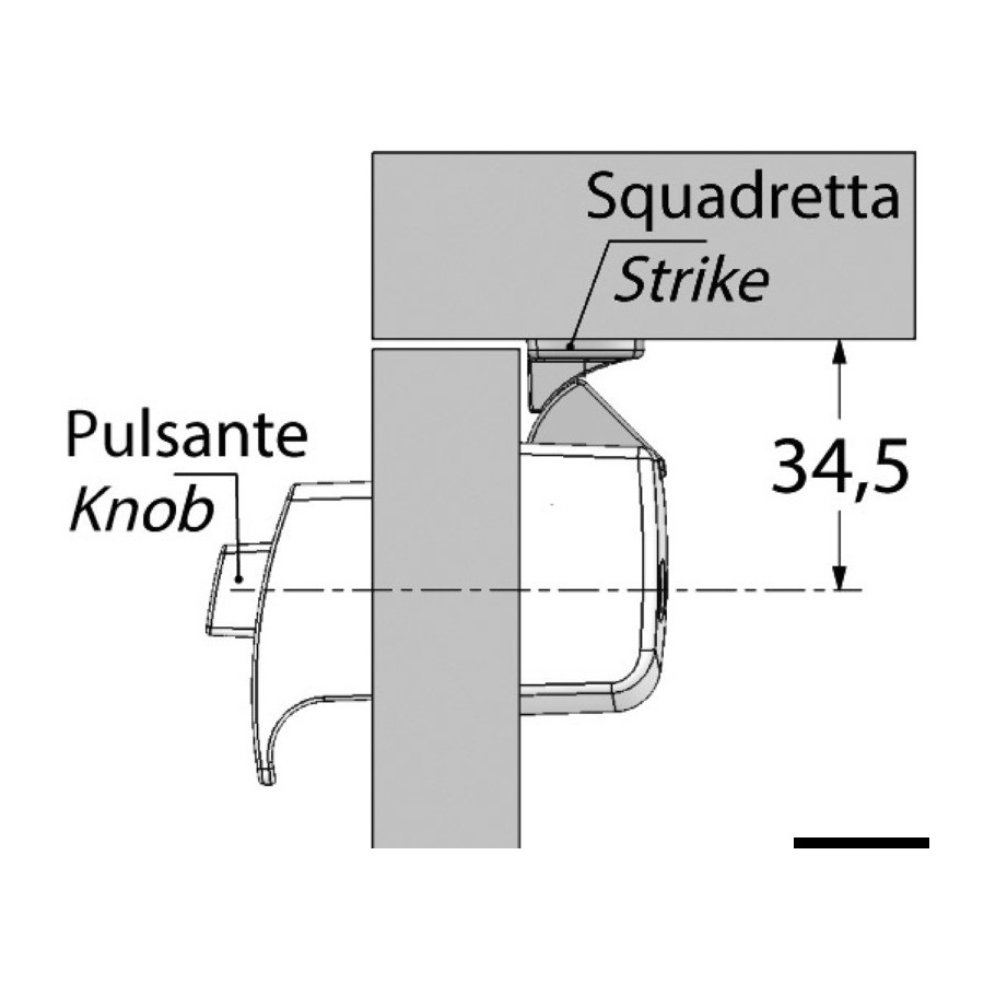 Bouton en laiton avec serrure 