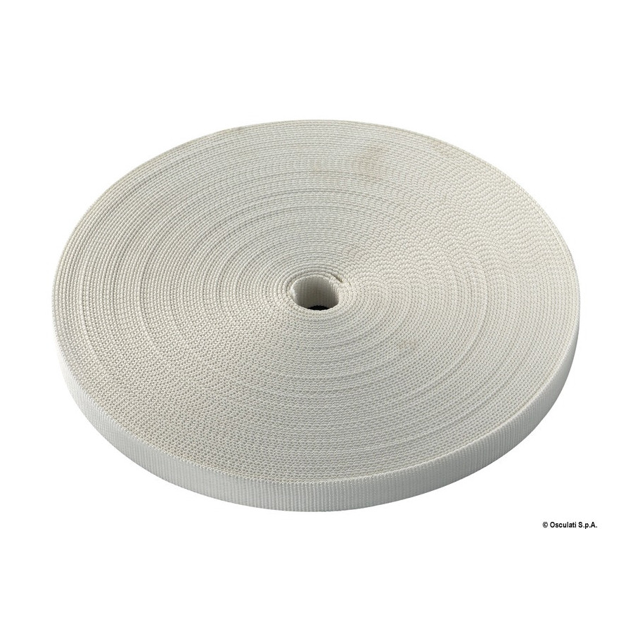 Sangle en polyester haute résistance Variante ou Accessoires Réduit:25 mm x 50 m *06.401.25* Qté : 50 mètres