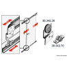 Rail et chariot pour portes coulissantes en inox