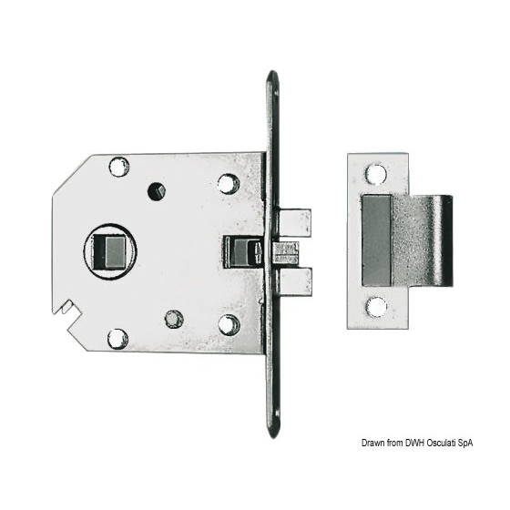 Serrure anti-vibration reversible (D-G) à encastrer 