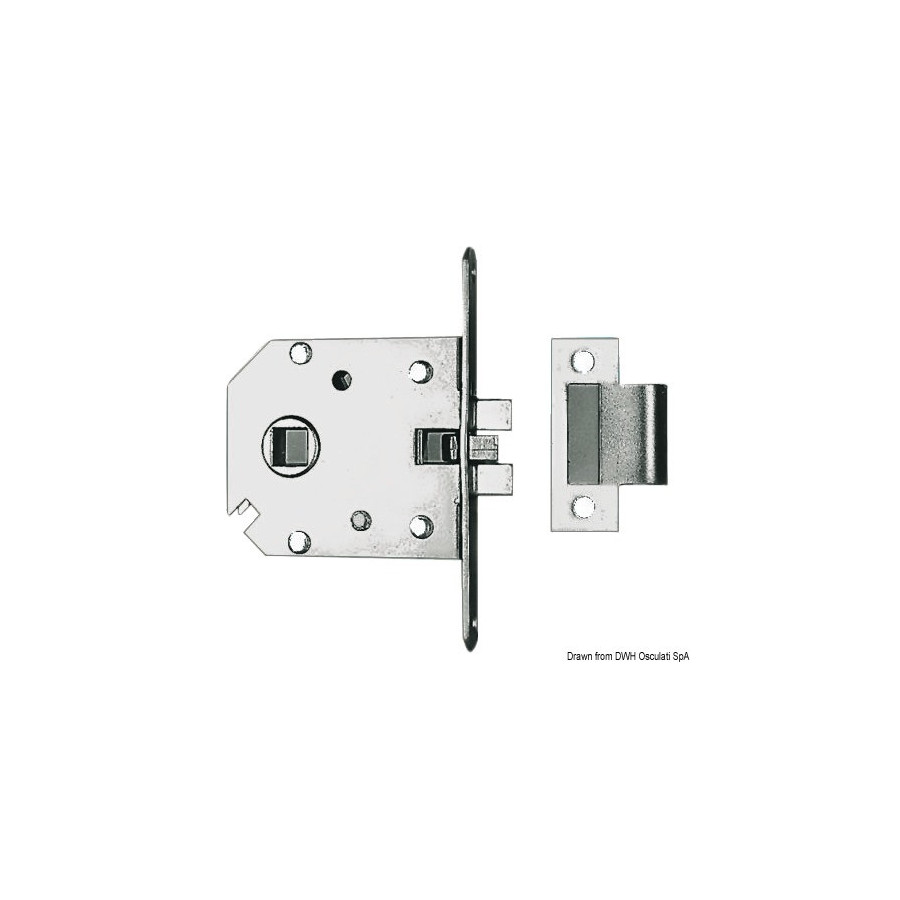 Serrure anti-vibration reversible (D-G) à encastrer 