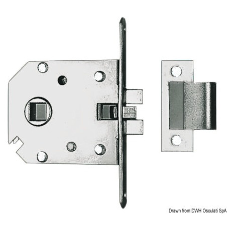 Serrure anti-vibration reversible (D-G) à encastrer
