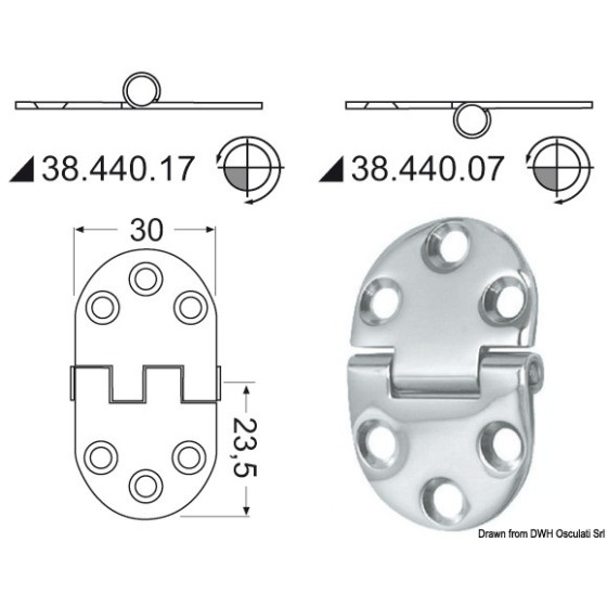 Charnière 2 mm 