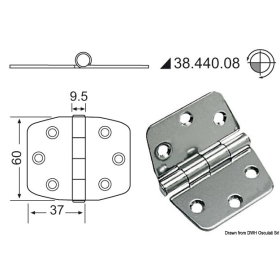 Charnières 2 mm 