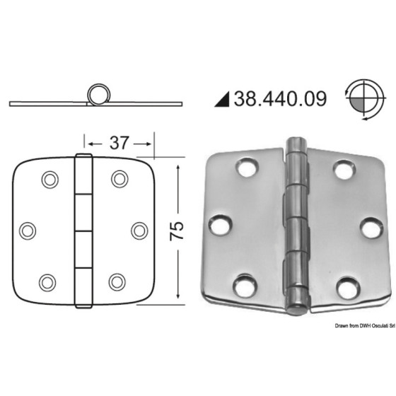 Charnières 2 mm 