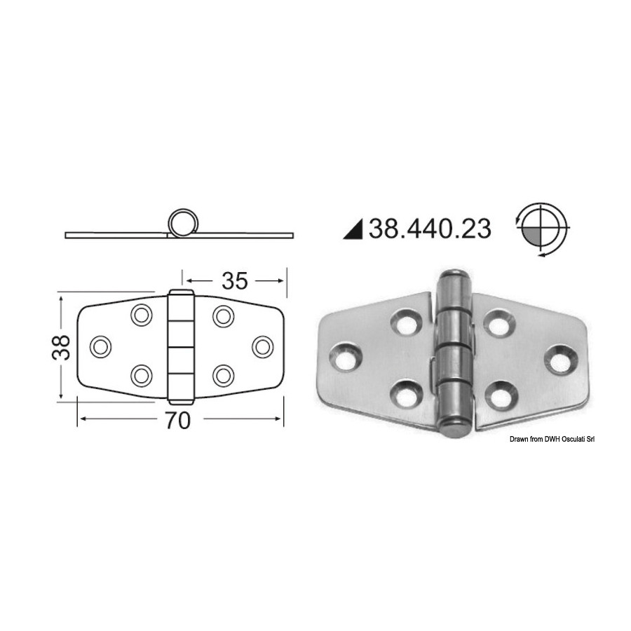 Charnières 2 mm 
