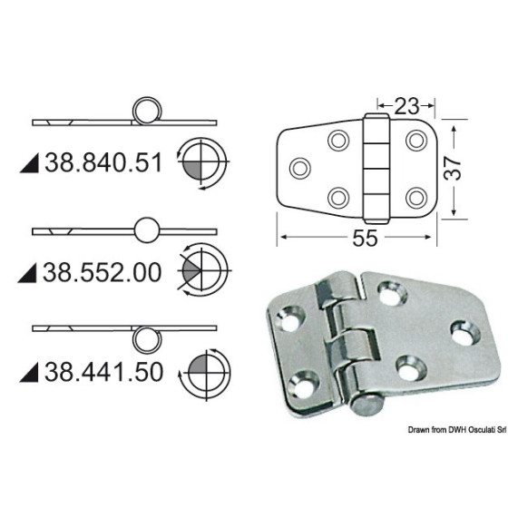 Charnières 2 mm 