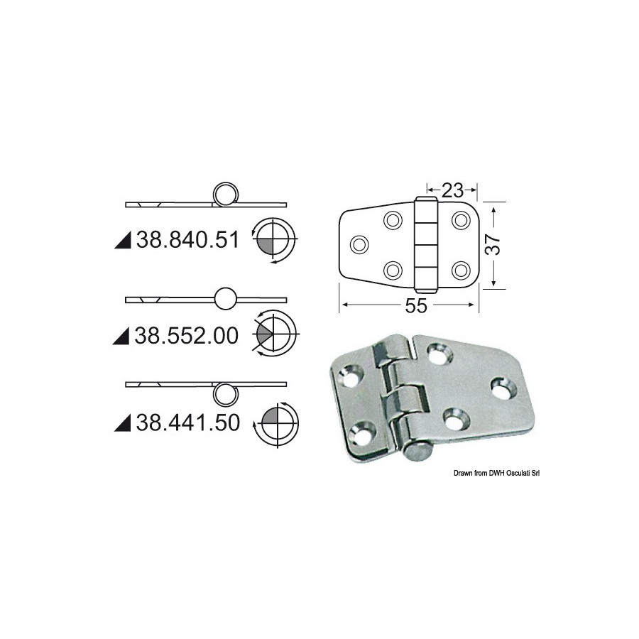 Charnières 2 mm 