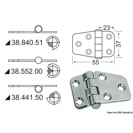 Charnières 2 mm