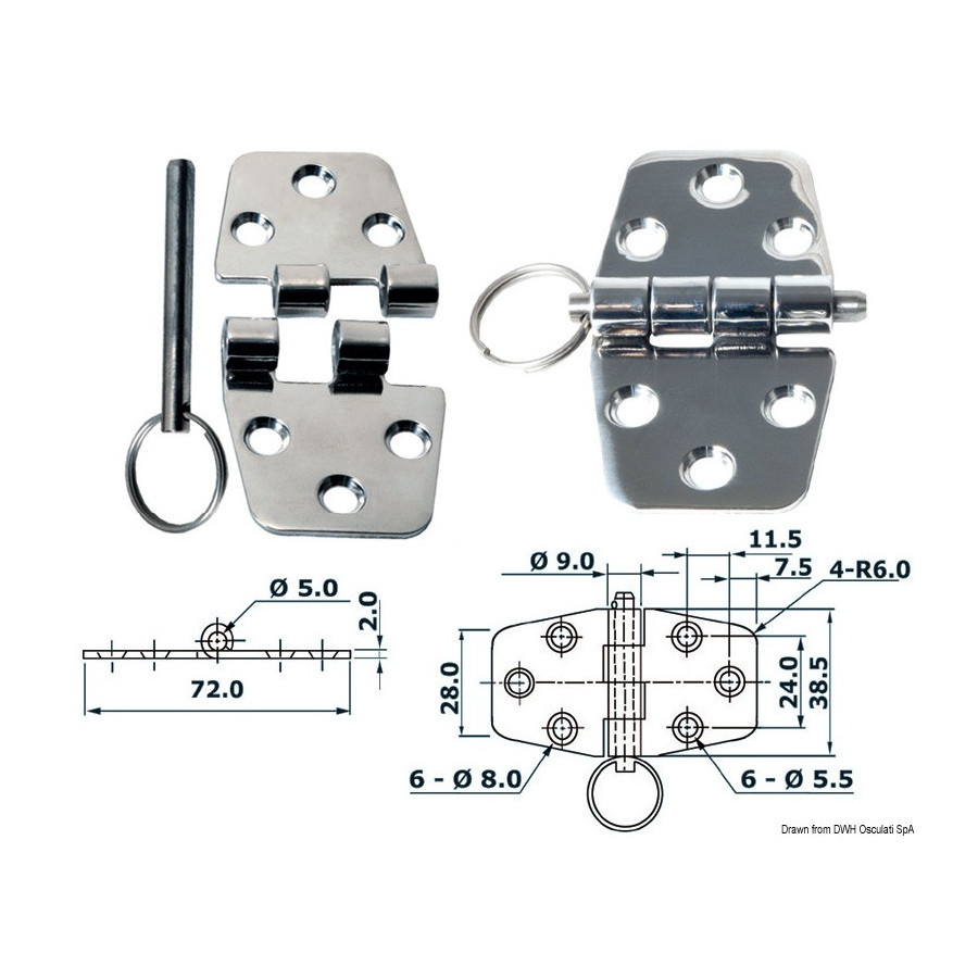 Charnières 2 mm 