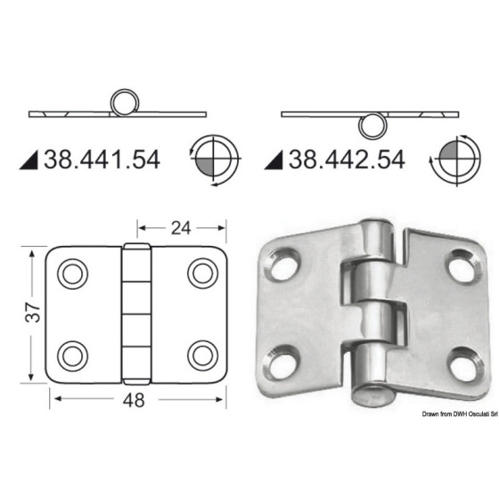 Charnières 2 mm 