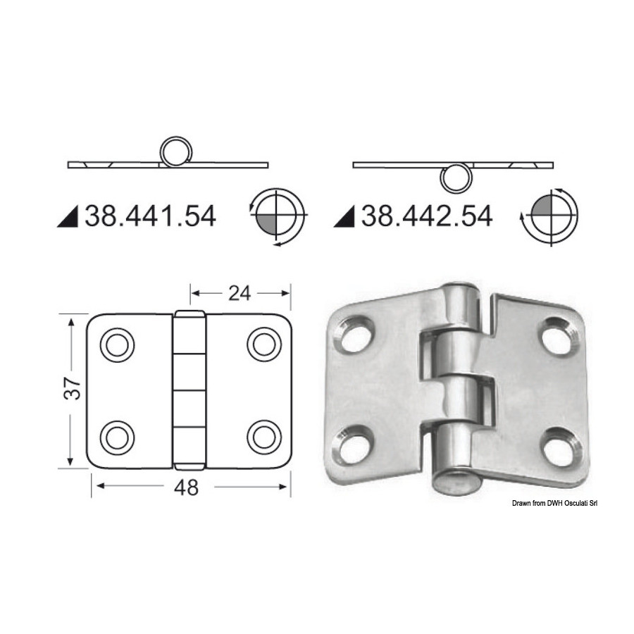 Charnières 2 mm 