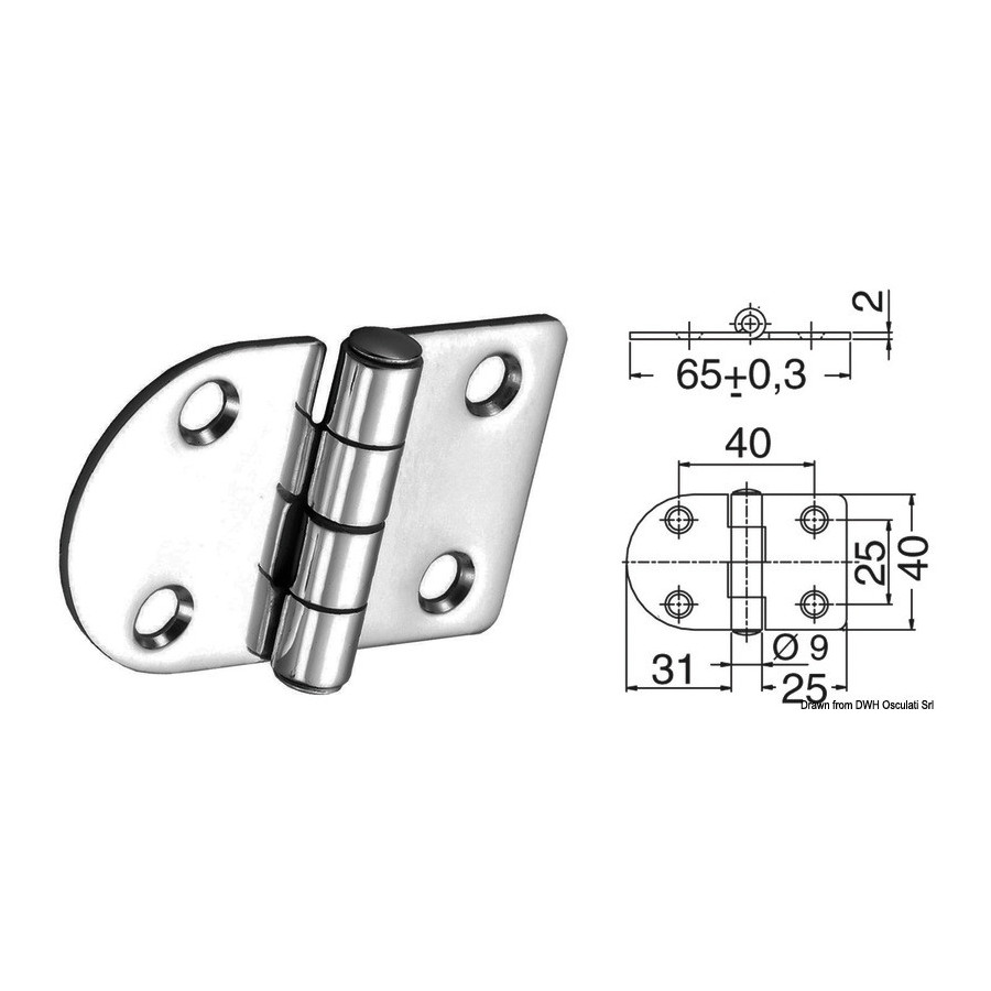 Charnières 2 mm 
