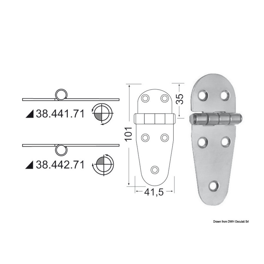 Charnières 2 mm 