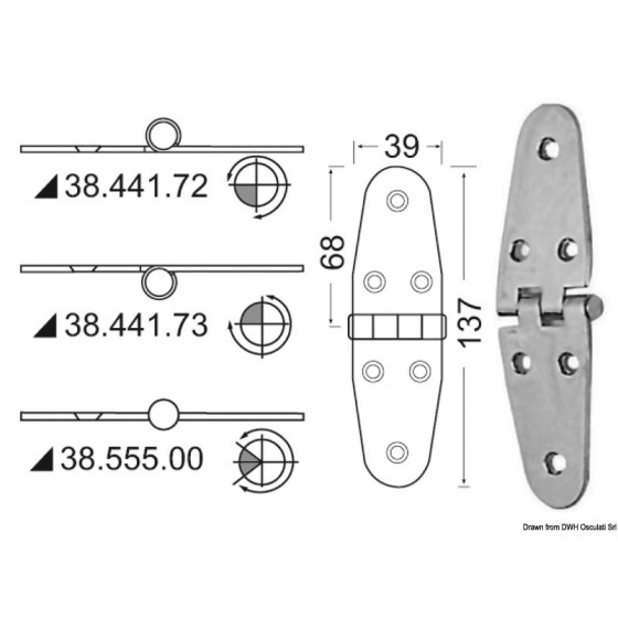 Charnières 2 mm 
