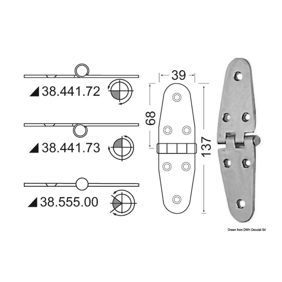 Charnières 2 mm 