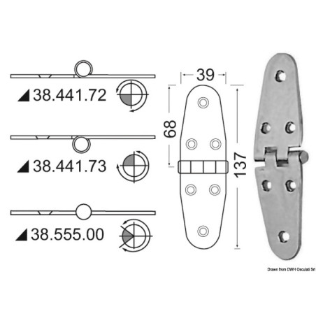 Charnières 2 mm
