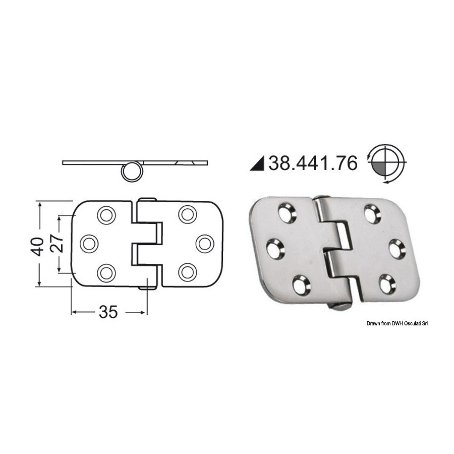 Charnières 2 mm 