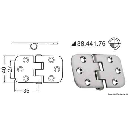 Charnières 2 mm