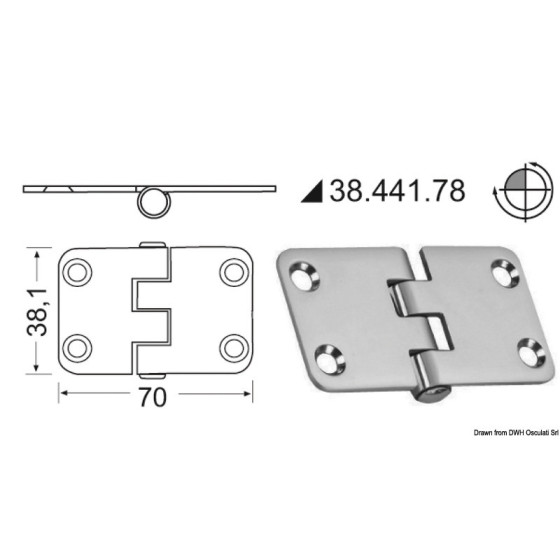 Charnières 2 mm 