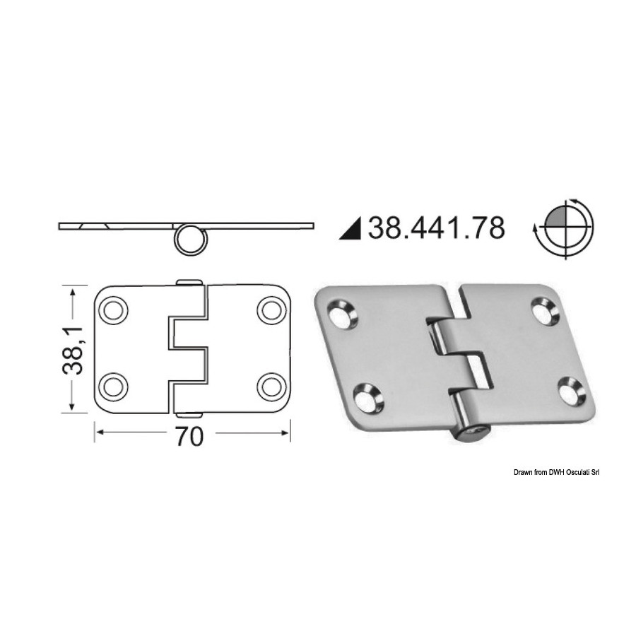 Charnières 2 mm 