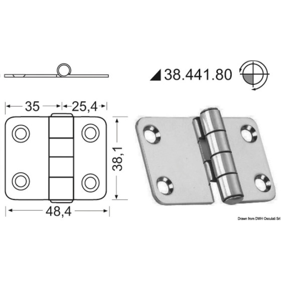Charnières 2 mm 