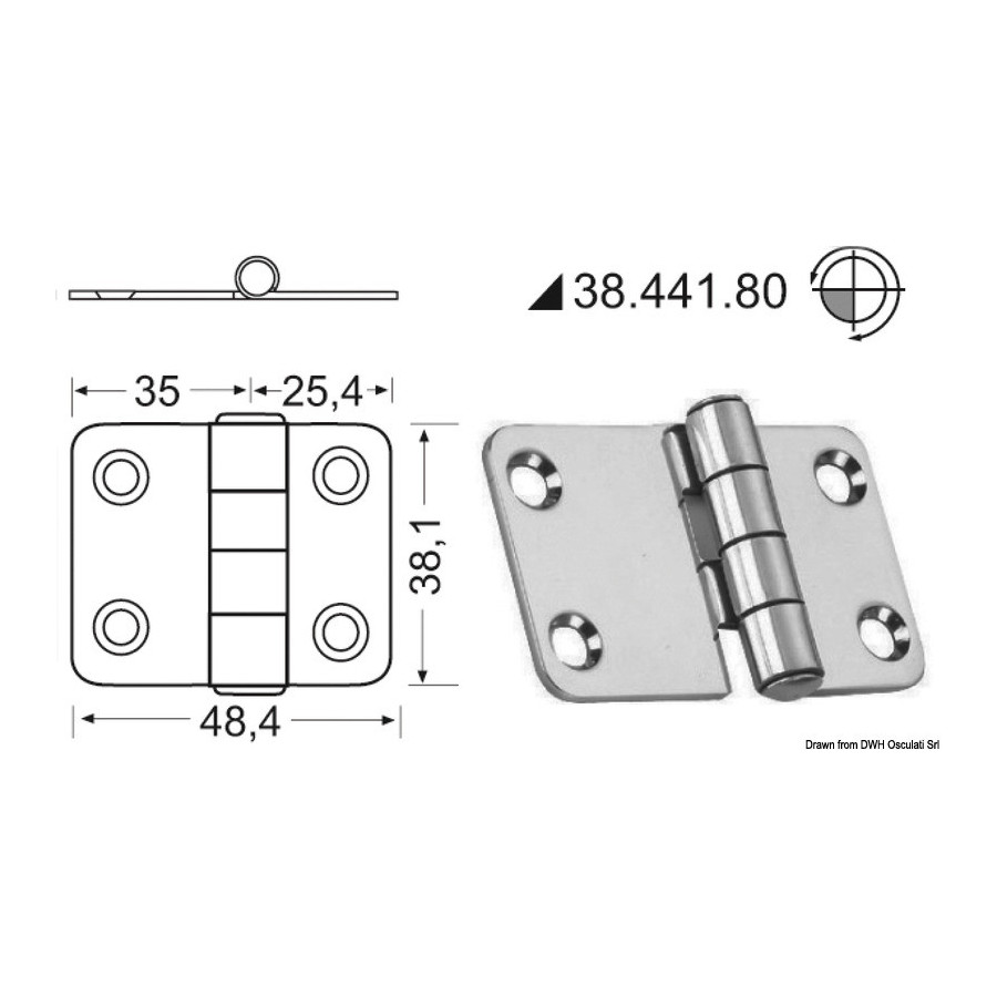 Charnières 2 mm 