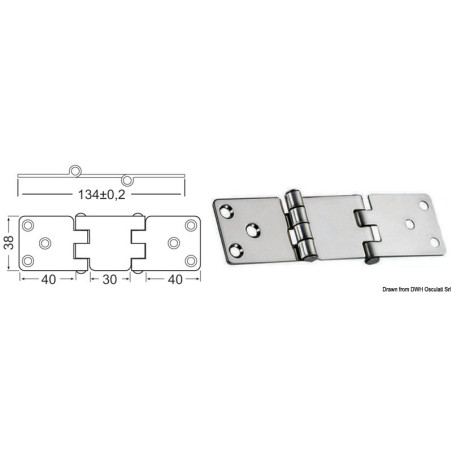 Charnières version porte-à-faux 2 mm
