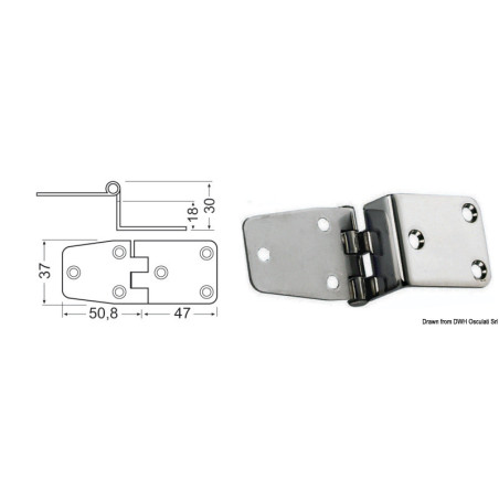 Charnières version porte-à-faux 2 mm