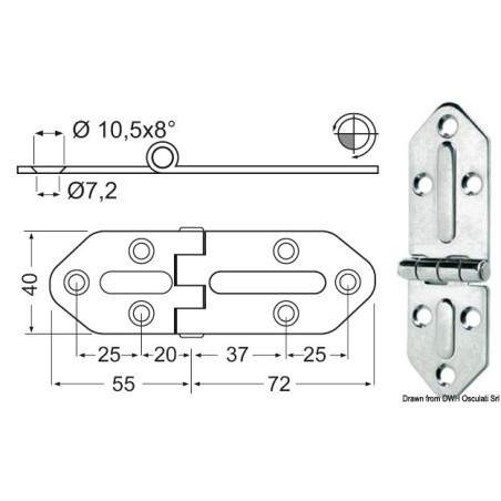 Charnières 2,5 mm