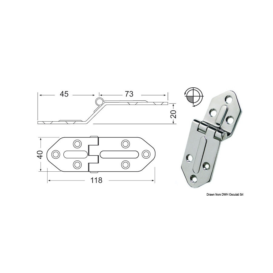 Charnières 2,5 mm 