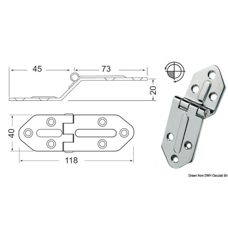 Charnières 2,5 mm
