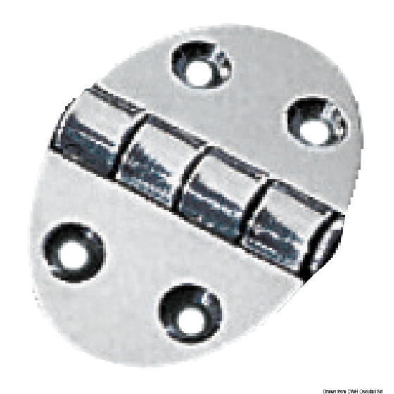 Charnières ovales Variante ou Accessoires Réduit:35x51 mm avec goujons 1,5 mm *38.450.01* Qté : 3