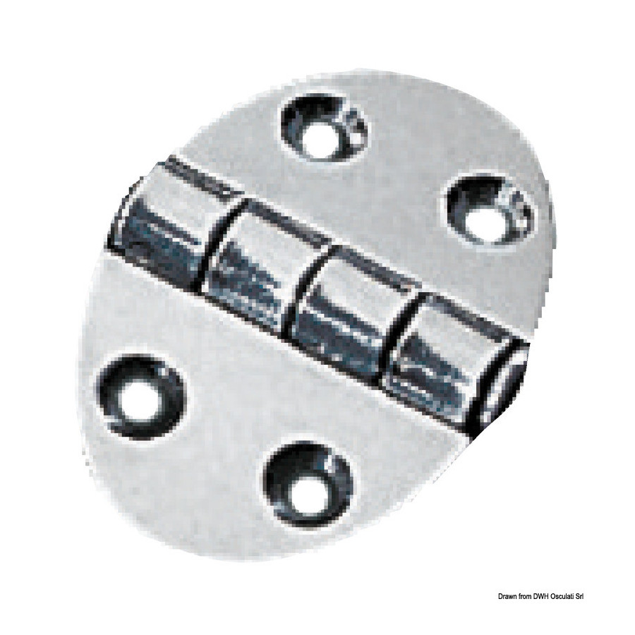 Charnières ovales Variante ou Accessoires Réduit:35x51 mm avec goujons 1,5 mm *38.450.01* Qté : 3