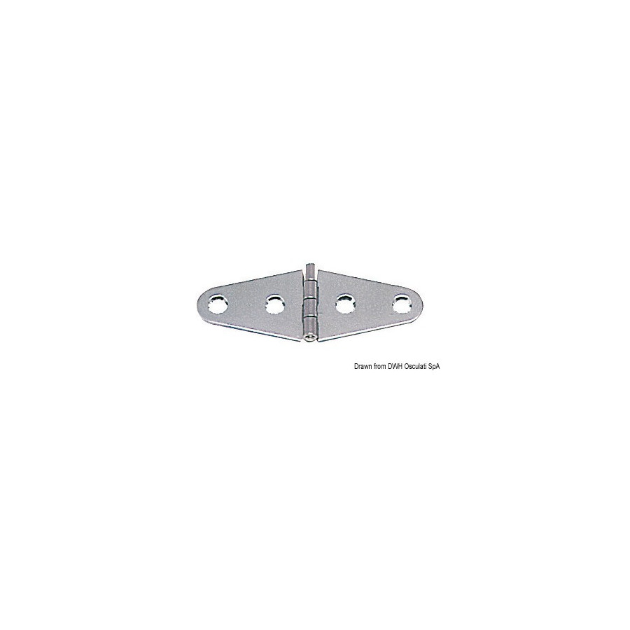 Charnières 1,7 mm Variante ou Accessoires Réduit:poli miroir 101x38 mm *38.467.89* Qté : 3